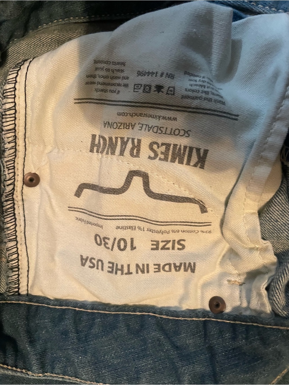 Kimes Ranch Blue Flare Jeans with Subtle Fading - Picture 5 of 6